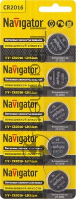 Элемент питания Navigator NBT-CR2016-BP5