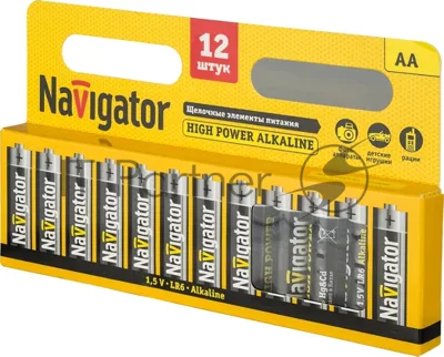 Элемент питания Navigator NBT-NE-LR6-BP12, 1.5 В