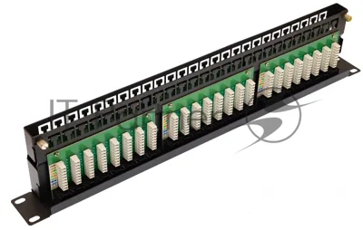 Патч-панель высокой плотности 19', 48хRJ-45, UTP, Cat.5e, 1U