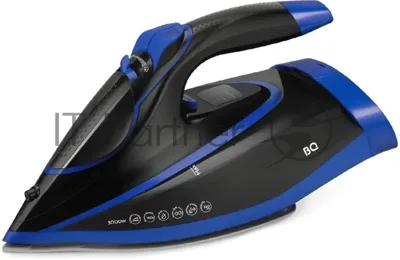 Утюг BQ SIC1003 черный/синий, 3000 Вт, 45 г/мин, 200 г/мин, 320 мл