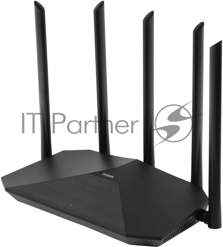 Роутер беспроводной Digma DWR-AX1501 AX1500 10/100/1000BASE-TX черный (упак.:1шт)