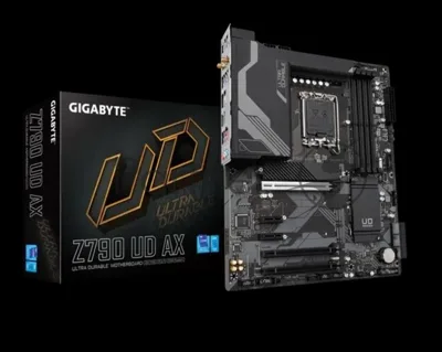 Материнская плата GIGABYTE Z790 UD AX, LGA1700, Intel Z790, 4xDDR5, 6xSATA, 3xM.2, 1xPCIe 5.0 x16, DisplayPort, HDMI, 1x2.5Gb LAN, USB Type-C, 3x3.5 мм, 7.1, ATX