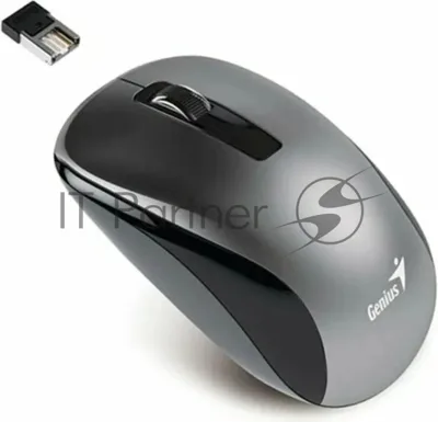 Мышь беспроводная Genius NX-7010 серый, 1200 dpi, радиоканал, USB, кнопки - 3