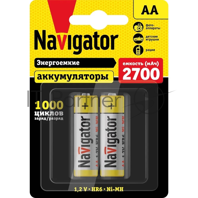 Аккумулятор Navigator NHR-2700-HR6-BP2, 1.2 В