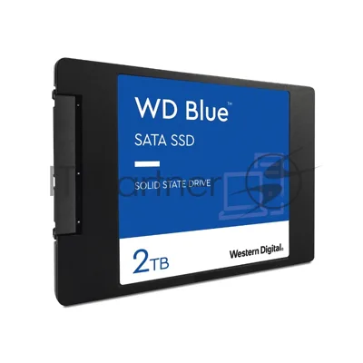 Накопитель SSD WD 2Tb Blue Client SATA 2.5" 6Gb/s, 560/530, IOPS 95/84K, MTBF 1,75M, 3D NAND TLC, 500TBW, Retail (856315)