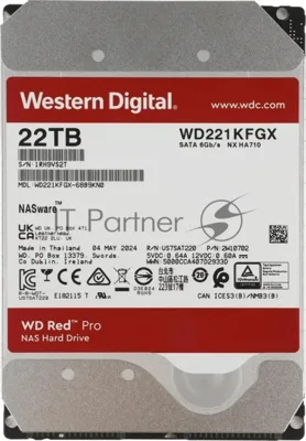Жесткий диск HDD WD Red Pro 22Tb 7200rpm SATA 512Mb 3.5"