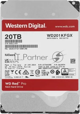 Жесткий диск HDD WD Red Pro 20Tb 7200rpm SATA 512Mb 3.5"