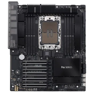 Материнская плата ASUS Pro WS W790-ACE, LGA4677, Intel W790, 8xDDR5 RDIMM, 4xSATA 6Gb/s, 2xM.2, 5xPCIe 5.0 x16, 1xUSB 3.2 Gen 2x2 Type-C, 4xUSB 3.2 Gen 2 Type-A, 8xUSB 2.0 Type-A, 5x3.5 мм, 7.1, CEB