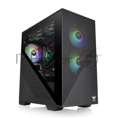 Компьютерный корпус Thermaltake Divider 170 TG ARGb/Black CA-1S4-00S1WN-00/Win/SPCC/Tempered Glass*1/120мм ARGb PWM Fan*2