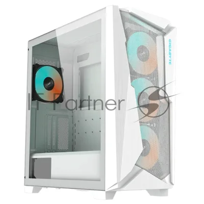 Компьютерный корпус Gigabyte C301 Glass White MidTower, ATX, USB-C x1, USB 3.0 x2, Audio I/O, GPU:400мм, Black, TG