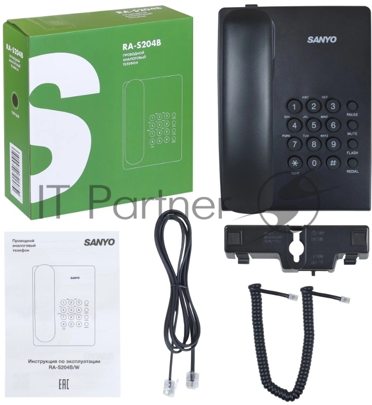 Телефон проводной SANYO RA-S204B черный