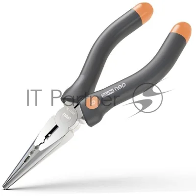 Удлиненные плоскогубцы "Home Series Gray" Deli HT2106C 160мм, эксклюзивный дизайн, рукоятка из высококачественного софттач пластика