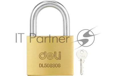 Замок навесной Deli DL508906 латунный, 50мм