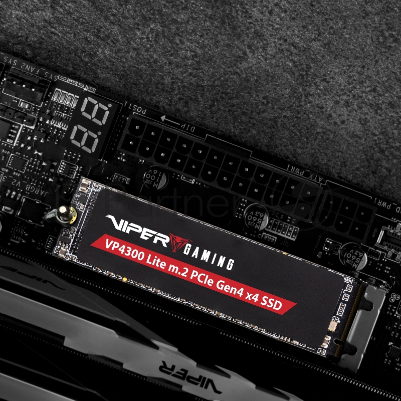 Накопитель SSD Patriot Viper VP4300 Lite, 2Tb, PCIe 4.0 x4, M.2 2280, NVMe, R/W 7400/6400, с радиатором