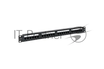 Патч-панель TERACOM 19'' Cat.5E 1U неэкранированная UTP 24 порта RJ-45 110 IDC