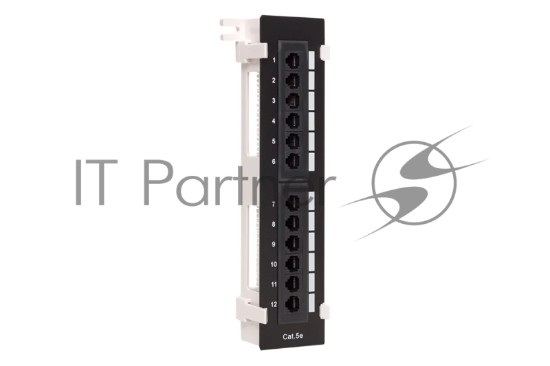 Патч-панель настенная TERACOM PRO Cat.5E неэкранированная UTP 12 портов RJ-45 Dual IDC