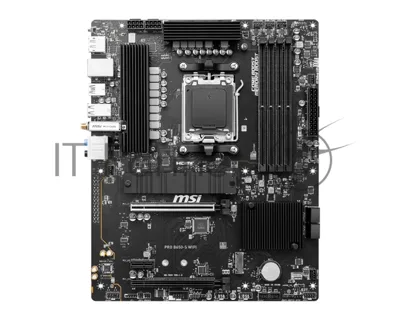 Материнская плата MSI PRO B650-S WIFI, AM5, AMD B650, 4xDDR5, 4xSATA, 2xM.2, 1xPCIe 4.0 x16, 1xPCIe 4.0 x4, DisplayPort, HDMI, 1x2.5Gb LAN, USB Type-C, 6x3.5 мм, 7.1, ATX