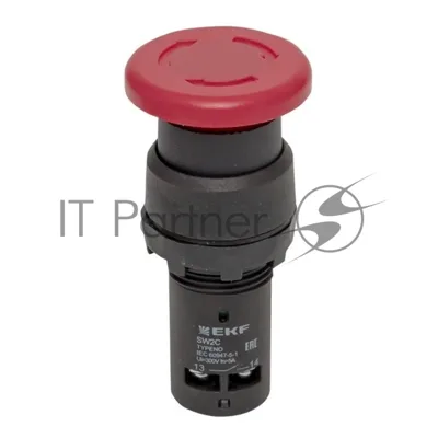 Кнопка SW2C-11MZ повортная красная Грибок 1з+1р