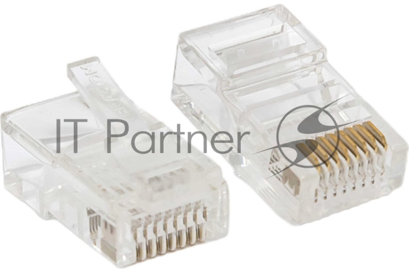 Коннектор RJ-45 TERACOM PRO неэкранированный 8P8C 30мкд Cat.5E универсальный (упак. 10 шт)