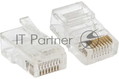 Коннектор RJ-45 TERACOM PRO неэкранированный 8P8C 30мкд Cat.5E универсальный (упак. 10 шт)