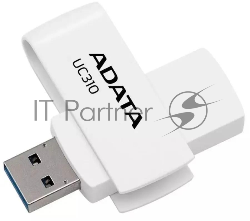 Флешка USB ADATA UC310 (UC310-64G-RWH), 64Gb, USB 3.2 Gen 1, R/W 100/30, белый