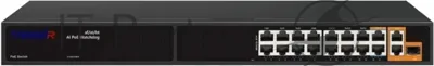 Коммутатор Trassir TR-NS11191S-285-16PoE, 15×100 Мбит/с PoE + 1×1 Гбит/с PoE + 2×1 Гбит/с Uplink + 1×1 Гбит/с SFP, неуправляемый