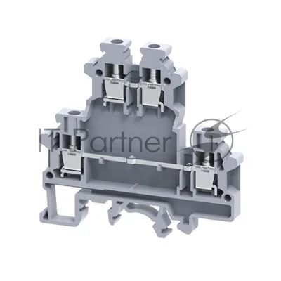 Клемма двухярусные винтовая OptiClip CDL-4-2L-I-серый
