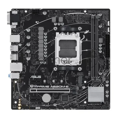 Материнская плата ASUS PRIME A620M-E-CSM, AM5, AMD A620, 2xDDR5, 4xSATA, 1xM.2, 1xPCIe 4.0 x16, 1xPCIe x1, DisplayPort, HDMI, D-Sub, 1x 1Gb LAN, 8xUSB, 3x3.5 мм, 7.1, microATX