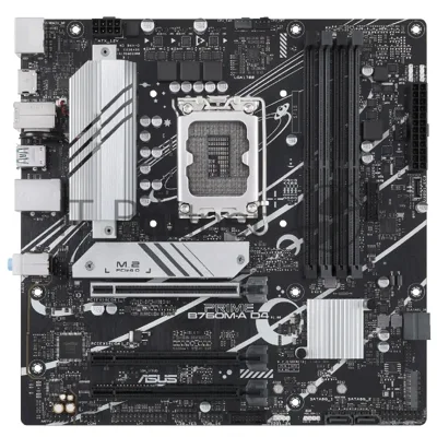 Материнская плата ASUS PRIME B760M-A D4-CSM, LGA 1700, Intel B760, 4xDDR4, 4xSATA, 2xM.2, 3xPCIe 4.0 x16, 1xPCIe 4.0 x4, 1xPCIe x1, 2xHDMI, 1xDP, 1x 2.5Gb LAN, 2xUSB-A 3.2 Gen 2, 4xUSB-A 2.0, 3x3.5 мм, 7.1, mATX