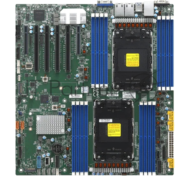Серверная платформа SuperServer SYS-621P-TRT (X13DEI-T, CSE-825BTS-R1K23LPP1) (LGA-4677, Intel® C741, 16xDDR5 Up to 4TB ECC RDIMM, 8x3.5" SATA3/SAS/4*NVME, Optional DVD-ROM drive, optional support: 2 fixed 2.5" SATA,SAS/SSD/HDD, 2 M.2 NVMe, 2x 10GbE port(s), 4 PCIe 5.0 x16 LP, 2 PCIe 5.0 x8 LP, 1200W Redundant Power)