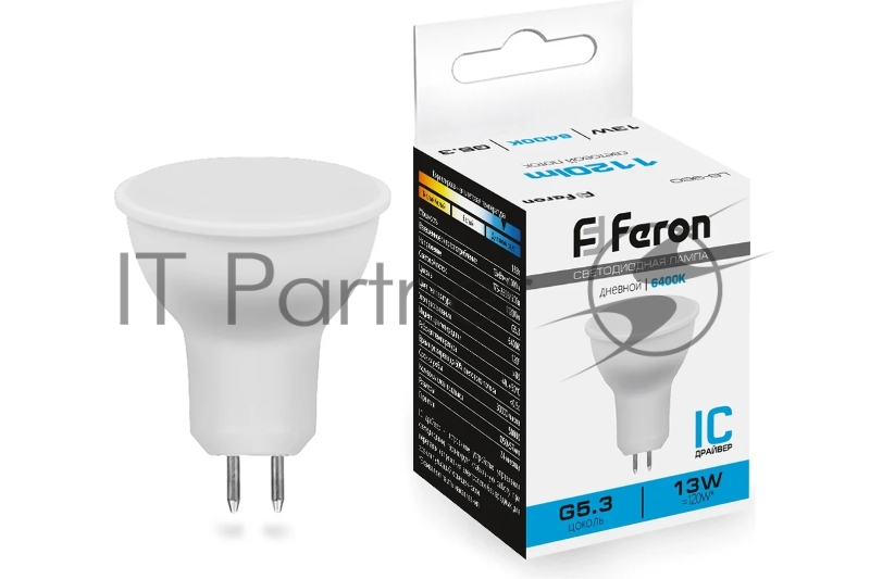 Лампа светодиодная Feron LB-960 (38190) 13 вт 230в G5.3 дневной