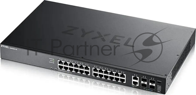 Коммутатор Zyxel XGS2220-30 L3 Access switch, rack 19", 24xRJ-45: 1G, 2xRJ-45: 1/2.5/5/10G, 4xSFP+, standalone/cloud management