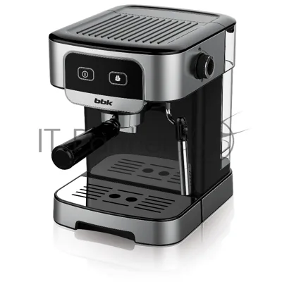 Кофеварка рожковая BBK BCM1500 черный/нержавеющая сталь, исп. кофе - молотый, 1.8 л, 1200 Вт, 20 бар