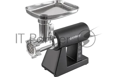 Мясорубка электрическая Endever Sigma-110 черный, 2600 Вт, 2.0 кг/мин, реверс, защита от перегрузки, металлический лоток, насадки - 5
