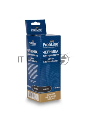 Чернила ProfiLine для принтеров Epson EcoTank 1100/1120/1140/1170/1180/1810/2120/2140/M2170/2700/2710/2711/2712/2714/2715/2720/2726/2750/2810/2811/2812/2814/2815/2820/2821/2826/L3110/3111/3150/3140/3160/3170/3180/3750/L4150/4156/416084700/4750/4800/6160/6170/6190/L6176/7700/7750/7160/7180/L7188/8500/8550/14150 на водной основе type-2 черный 140 мл