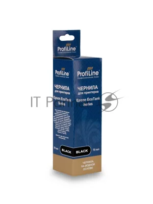 Чернила ProfiLine для принтеров Epson EcoTank 1100/1120/1140/1170/1180/1810/2120/2140/M2170/2700/2710/2711/2712/2714/2715/2720/2726/2750/2810/2811/2812/2814/2815/2820/2821/2826/L3110/3111/3150/3140/3160/3170/3180/3750/L4150/4156/416084700/4750/4800/6160/6170/6190/L6176/7700/7750/7160/7180/L7188/8500/8550/14150 на водной основе type-2 черный 70 мл