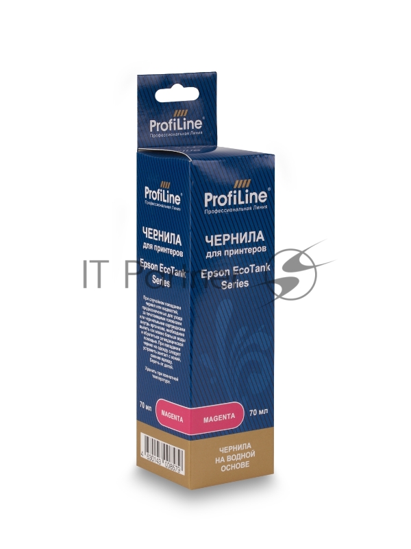 Чернила ProfiLine для принтеров Epson EcoTank 1810/2700/2710/2711/2712/2714/2715/2720/2726/2750/2810/2811/2812/2814/2815/2820/2821/2826/L3110/3111/3150/3160/3750/4156/L4150/4160/4700/4750/4800/6160/6170/6190/L6176/7700/7750/7160/7180/L7188/8500/8550/14150 на водной основе type-2 Magenta 70 мл