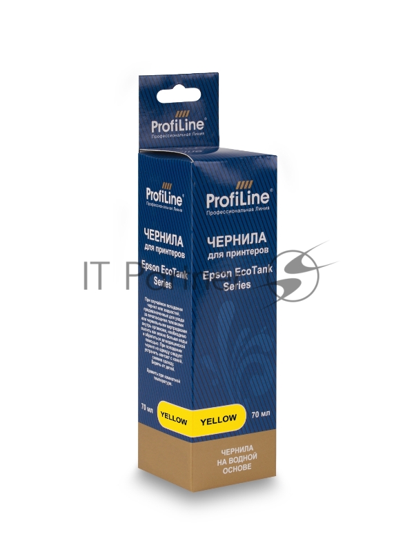 Чернила ProfiLine для принтеров Epson EcoTank 1810/2700/2710/2711/2712/2714/2715/2720/2726/2750/2810/2811/2812/2814/2815/2820/2821/2826/L3110/3111/3150/3160/3750/4156/L4150/4160/4700/4750/4800/6160/6170/6190/L6176/7700/7750/7160/7180/L7188/8500/8550/14150 на водной основе type-2 Yellow 70 мл