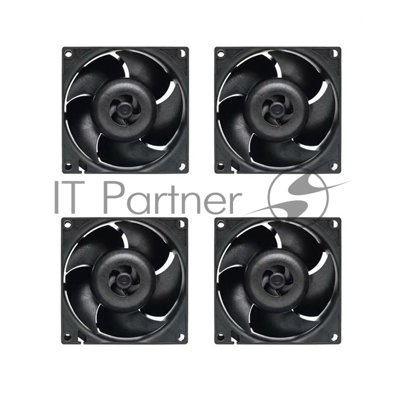 Комплект вентиляторов для корпуса Arctic S8038-10K (4 Pack) черный, 80 мм, 10000 об/мин, 4 pin