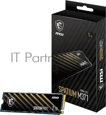 Накопитель SSD MSI Spatium M371, 1ТБ, M.2 2280, PCIe 3.0 x4, NVMe, M.2