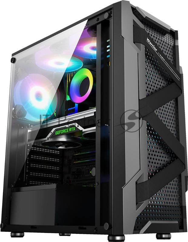 Компьютерный корпус ALSEYE Warrior-B Mini-ITX/Micro ATX/ATX, USB 2.0*2+HD Audio+USB 3.0*1, ";H.D.D.(3.5";)*2pcs+S.S.D(2.5";)*2pcs, 354*185*413мм";
