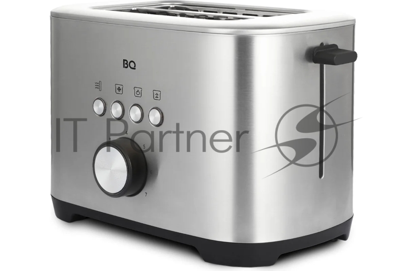 Тостер BQ T1010 чёрный/нержавеющая сталь, 800 Вт, 2 слота
