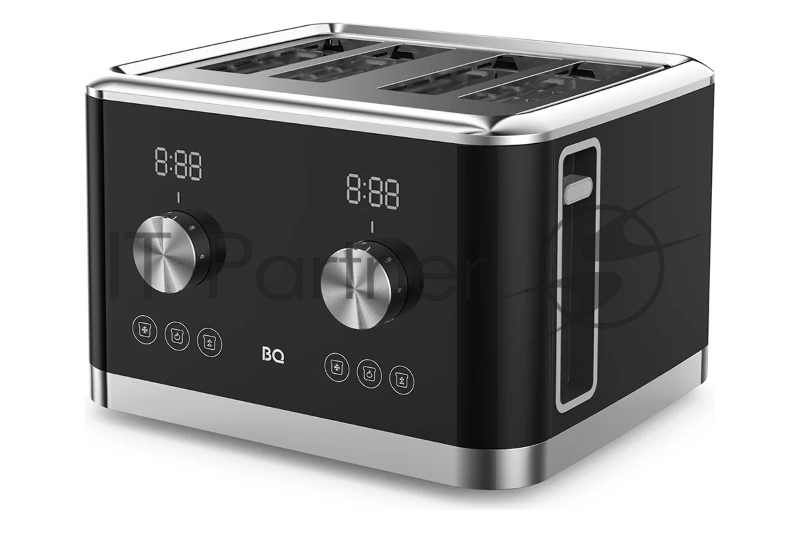 Тостер BQ T4000 чёрный/нержавеющая сталь, 1600 Вт, 4 слота