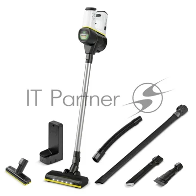 Пылесос вертикальный Karcher VC 6 Cordless ourFamily Car черный/белый, питание от аккумулятора, 250 Вт, уборка сухая, пылесборник 0.8 л, работа от АКБ max 50 мин
