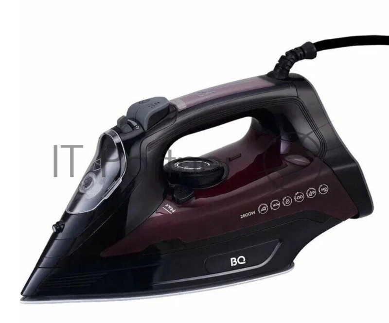 Утюг BQ SI1003 черный/винный/красный, 2600 Вт, 35 г/мин, 160 г/мин, 360 мл