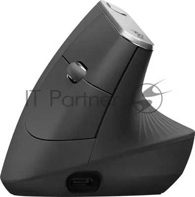 Мышь беспроводная Logitech MX Vertical черный/серебристый, 4000 dpi, радиоканал, Bluetooth, USB, кнопки - 6