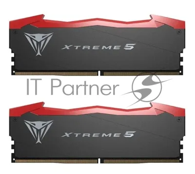 Оперативная память Patriot Viper Xtreme 5, DDR5, 48GB (2x24GB), 7600MHz, CL36, DIMM, с радиаторами, черный