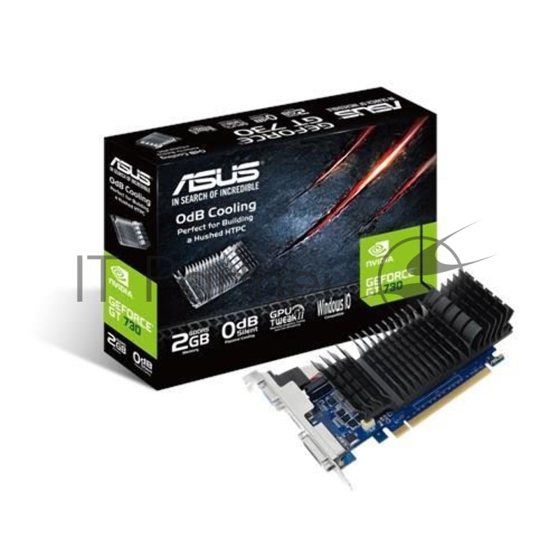 Видеокарта ASUS GeForce GT 730, 2 GB GDDR5, 64 bit, HDMI, DVI-D, VGA, GPU 902 MHz