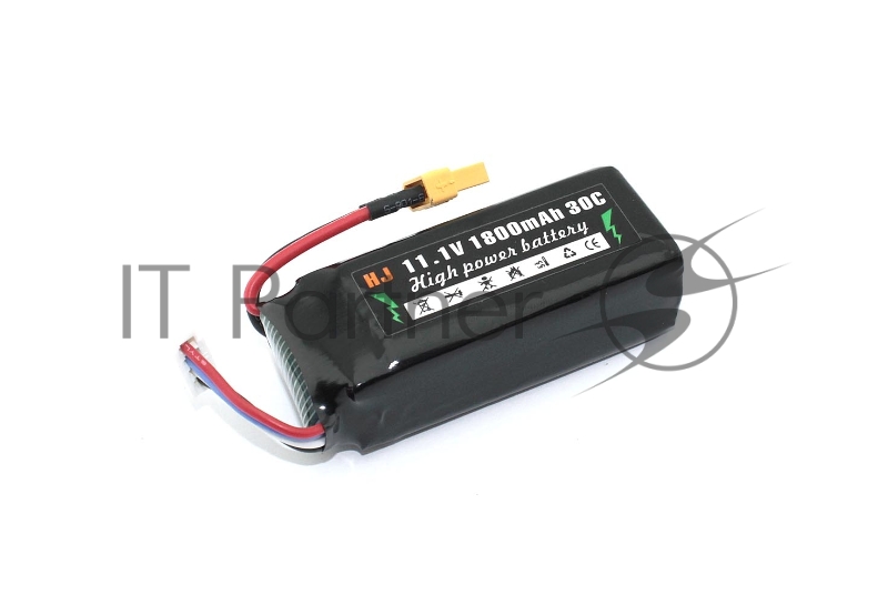 Портативный аккумулятор Li-Pol 11.1v 802555 1800mAh разъем XT30-Plug
