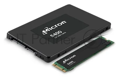 Накопитель SSD Micron SSD 5400 MAX, 480Gb, 2.5" 7мм, SATA3, 3D TLC, R/W 540/520Mb/s, IOPs 95 000/58 000, TbW 4380, DWPD 5 (12 мес.)